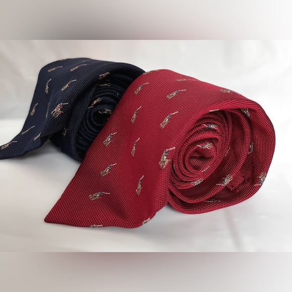 Polo Ralph Lauren Other - RALPH LAUREN •  Red and Blue Polo Pony Silk Tie Bundle